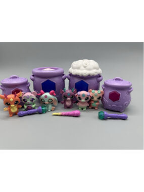 Magic Mixies Mixlings Cauldron Gruffin Brinkle Sintra Tokki Gorru Pixly & 3 Wand